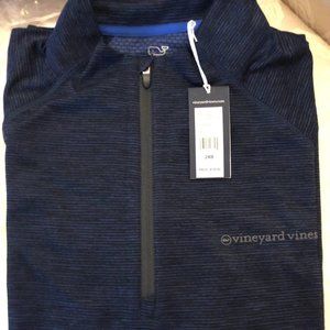 Vineyard Vines Men's Striped Sankaty Pullover 1/2 zip - Size2XB